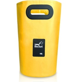 Resim Outdoor Taşınabilir Katlanır Lavabo PVC Katlanabilir Kova Sarı 