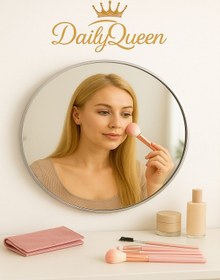 Resim Daily Queen 7 Parça Makyaj Fırça Seti Penbe Deri Çantalı Lüx Ve Kaliteli 
