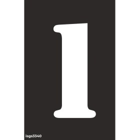 Resim İsg Tabelam 9x15cm/kompozit/1 Rakamı Boyama Şablonu Set 2 