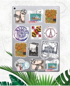 Resim Pul Tasarımlı Vintage Temalı Sticker Seti, Çıkartma, Ajanda Bujo Scrapbook Kolaj Bullet Journal Diğer 