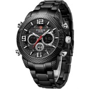 Resim Hanyang Siyah Lıge Marka Foxbox Karbon Fiber Kılıf Spor Erkek Saatler Erkekler Için En Lüks Kuvars Kol Saati Askeri Su Geçirmez Dijital Saat (Yurt Dışından) 