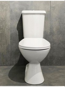 Resim Creavit Pitta Alttan Çıkışlı Klozet Seti 4 Parça Pp Yavaş Kapak 