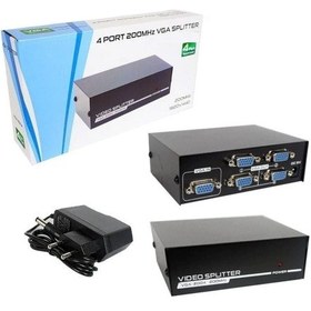 Resim Aghbilgisayar 4 Port Vga Splitter Adaptör Destekli Vga Görüntü Çoklayıcı 15 Pin 