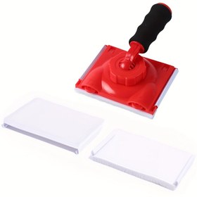 Resim Boy Edger Trimmer + 2 adet Yedek Ped, Dönebilen Saplı Eğe Edges Trim Boyama Aracı Duvar ve Tavan Köşeleri için Boya Ped Uygulayıcısı 