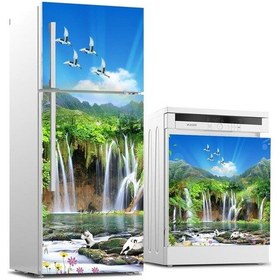 Resim Buzdolabı Ve Bulaşık Makinası Beyaz Eşya Sticker Kaplama 3D Doğal (540884473) 