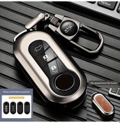 Resim Globalbloom Fiat 500 Boyue Bravo Opel Corsa Anahtar Kılıfı Dayanıklı Metal Brown Koruma 