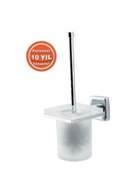 Resim Çelik Banyo Paslanmaz Pirinç Montajlı Klozet Fırçası 10 Yıl Garantili Krom 