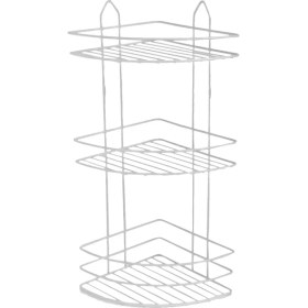 Resim Menzi̇r 3 Katlı Köşe Duş Rafı Şampuanlık Metal 