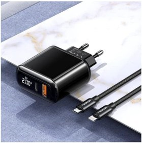 Resim Mcdodo Ch-7171 20w Pd3.0 Dijital Göstergeli Usb-c Şarj Kablolu Dual Portlu Hızlı Şarj Cihazı 