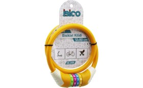 Resim Şifreli Kalın Bisiklet Kilit Çelik Tel Turuncu Renkli Kılıf 12MMX80CM (4887) 