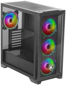 Resim Green Griffin G9 7X120/140MM Fan Argb 2x3.0usb 1x3.1 Gen2 Type-C Tempered Oyun Bilgisayar Kasası 