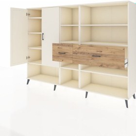 Resim Hyperion Dolap 10 Raflı 2 Çekmeceli 2 Kapaklı 220x44x163 Aytaşı-aytaşı/çam Aytası/atlas Çam - Aytası 