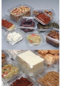 Resim Kullan At Tek Kullanımlık Plastik Kapaklı Kase 1000 Gr 10 Adet Sızdırmaz Plastik Kap 1 Kg 