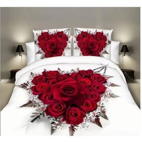 Resim Rose7 Çift Kişilik 4 Parça Luxury Nevresim Takımı Alev Kırmızısı 
