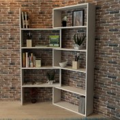 Resim Moonlife Office Dekoratif Kitaplık Beyaz 