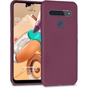 Resim Matte Silicone Lg K41s Kılıf Mor Microsonic