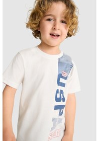 Resim U.s. Polo Assn. Erkek Çocuk Beyaz Pijama Takım 50327220-vr013 