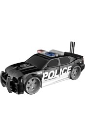 Resim Vardem 1:16 Sürtmeli Sesli Işıklı Polis Arabası-Siyah 