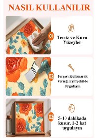 Resim Resim Verniği 70 Ml Su Bazlı 4 Adet Ve Yassı Patpat Sünger Fırça Seti 3 Lü 1 Paket Resim Parlatıcı Vernik Hobi Sanat 