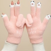 Resim Kadınlar İçin Kış Eldivenleri - Pastel Pembe Açık Parmak Tasarımı, Soğuk Havalar İçin Yumuşak ve Sıcak Eldivenler, Günlük & Resmi Etkinlikler için Şık Aksesuarlar, Moda El Giyimi 