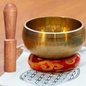 Resim Tibet Şarkı Kasesi Seti - 7.62 cm El Yapımı Meditasyon Kasesi Yoga, Ses Şifa, Çakra Dengesi ve Farkındalık Uygulaması için - Tokmak Dahil, Kılıf veya Çanta Yok 