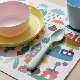 Resim Çocuk Kaşık Seti, Pastel Tonlar, 4 Adet 