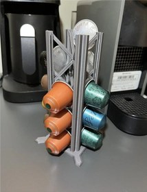 Resim Nespresso Ve Starbucks Uyumlu Kapsül Kahve Standı Gri 