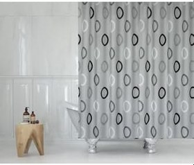 Resim Tropik Home 180x200 Cm Banyo Perdesi Tek Kanat Banyo Duş Perdesi-12 Adet C Halka Hediyeli Küvet Perdesi 