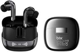 Resim Bix TWX Soundcraft ANC ENC Gürültü Engelleme Özellikli Dijital LED Ekranlı Bluetooth 5.4 TWS Kablosuz Kulak içi Kulaklık (Siyah) 