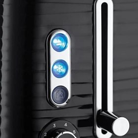 Resim Esmo Home Russell Hobbs Ekmek Kızartma Makinesi [2 Dilim Için] Inspire Siyah, Yüksek Kaliteli Parlak Yapılı (Ekstra Geniş Tost Yuvaları, Ekmek Başlığı, 6 Kızartma Kademesi + Buz Çözme ve Isıtma Fonksiyonu) 