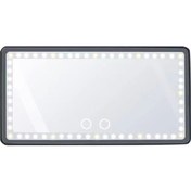 Resim Geeksen Araba Güneşlikli Makyaj Aynası - Tüm Arabalar İçin Şarj Edilebilir Led Işıklı Makyaj 