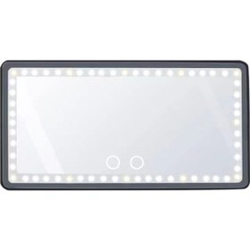 Resim Geeksen Araba Güneşlikli Makyaj Aynası - Tüm Arabalar İçin Şarj Edilebilir Led Işıklı Makyaj 