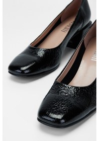 Resim Valmenti Kadın Sıyah Krsk Rgn Hakiki Deri Topuklu Ayakkabı 33 7513 Bn Ayk Sk23/24 Siyah Kırışık Rugan 