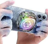 Resim ACEDAYS Telefon Soğutucu,Yarı İletkenli Soğutma Çipi ile RGB Şeffaf Telefon Soğutma Fanı, Mobil Oyun için Sıcaklık Göstergeli Manyetik Cep Telefonu Radyatörü,Tiktok Canlı Akışı 
