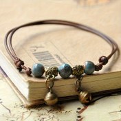 Resim 1 El Yapımı Boho-Şık Ayarlanabilir Seramik Boncuklu Halhal ve Vintage Süsler - Benzersiz Etnik Tarz, Günlük Kullanım & Tatil için Mükemmel, Tatil Aksesuarları|Rustik Şık Dekor|Doğal Motifler 