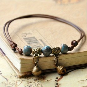 Resim 1 El Yapımı Boho-Şık Ayarlanabilir Seramik Boncuklu Halhal ve Vintage Süsler - Benzersiz Etnik Tarz, Günlük Kullanım & Tatil için Mükemmel, Tatil Aksesuarları|Rustik Şık Dekor|Doğal Motifler 