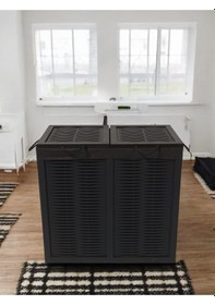 Resim Woodluck 2 Li Kirli Çamaşır Sepeti Yıkanabilir Bezli Siyah 