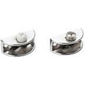 Resim Mini Oval Cam Etejeri Plastik Vidalı Krom 1 
