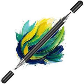 Resim Samsung Galaxy Tab A11 X130 İle Uyumlu Çift Uçlu Hassas Dokunmatik Stylus Kalem Gecikmesiz Siyah 
