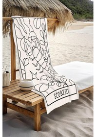 Resim Dijital Baskı Plaj Deniz Havlusu Akrep Burcu Desenli Peştamal Hvl0042 Renkli 