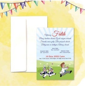 Resim Yarendavetiyeotuz9 Yaren Davetiye Sünnet Davetiyesi Beyaz Zarflı 100 Adet (526671445)-Değer 1-Değer 2 