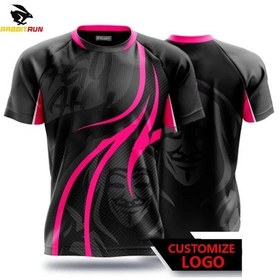 Resim Snapbuy Erkek Spor T-shirt - Hızlı Kuruyan Baskılı Oyun Üniformasıpembe Pembe 