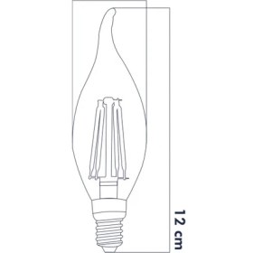 Resim 5 Adet Dekoratif Kıvrık Buji Gün Işığı E14 Duy 
