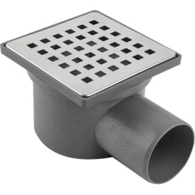 Resim Vegaline 10x10 Cm Q50 Yan Çikiş Yer Krom Izgara Yer Si̇fonu 