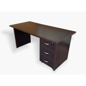 Resim Vena Oscar 3 Çekmeceli Çalışma Ofis Masası Wenge 