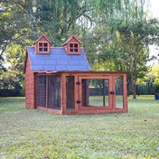 Resim Mandu Bahçeli Ultra Lüks Ahşap Köpek Kulübesi 