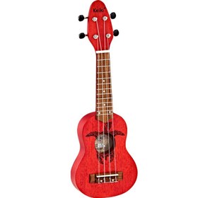 Resim Ortega Keiki Turtle Sopranino Ukulele (Fire Red) 