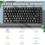 Resim AK820 Kablolu Mekanik Klavye, Arka Aydınlatmalı Düzenleme, Hot-Swap, Ergonomik Tasarım ve Metal Kolu ile - Ofis ve Oyun için Kırmızı/Siyah/Beyaz Seçenekler, Oyun Klavyesi, Şık Klavye Tasarımı, Dayanıklı Klavye 