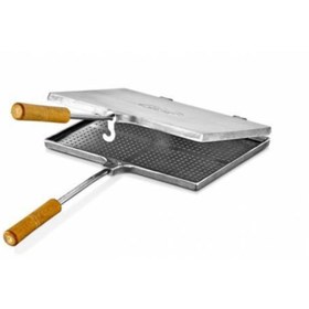 Resim mobilreyon - Mega (BÜYÜK BOY) Sade Ocak Üstü El Tost Makinesi - Kamp Tost Izgara (25X19CM) 