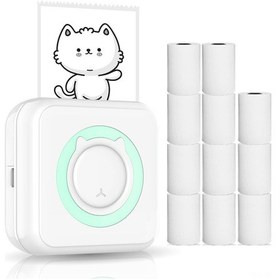 Resim Shineyee Kablosuz Taşınabilir Fotoğraf Yazıcı - Bluetooth Bağlantılı, 57mm Kağıt, İos/android Uyumlu, 203 Dpı Çözünürlük Yeşil 